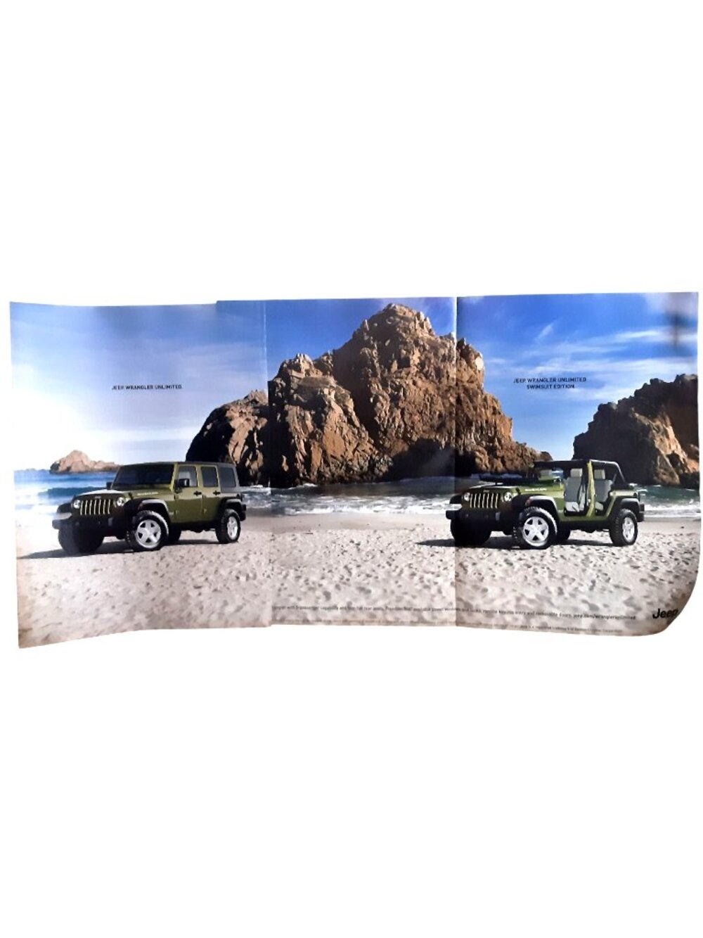 2007 Jeep Wrangler Unlimited Swimsuit Edition 3 Page Magazine Print Ad SUV Wall